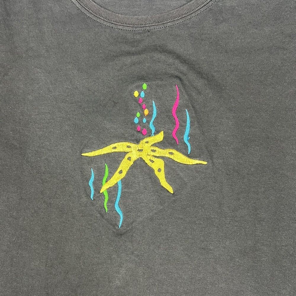 Vintage PGB Shirt Adult Large Black Short Sleeve Single Stitch Embroidered - Picture 2 of 11